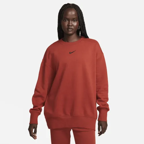 Nike Sportswear Phoenix Fleece женская оверсайз Crew-Neck свитшот Orange