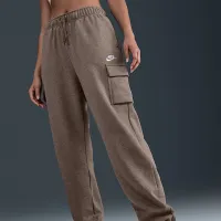 Nike Sportswear Club Fleece женская Mid-Rise оверсайз Cargo Sweatpants цвет коричневый