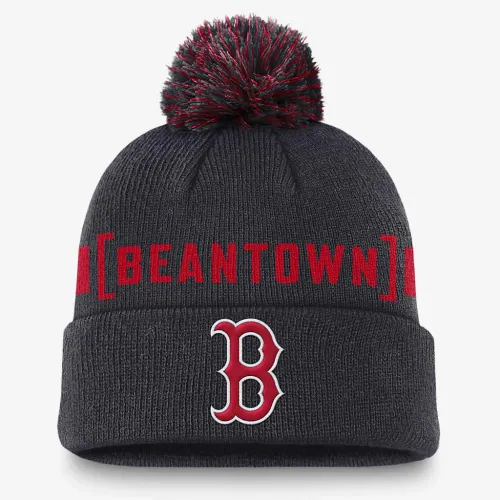 Boston цвет красный Sox Hometown Peak мужские Nike MLB Cuffed Pom Beanie синий
