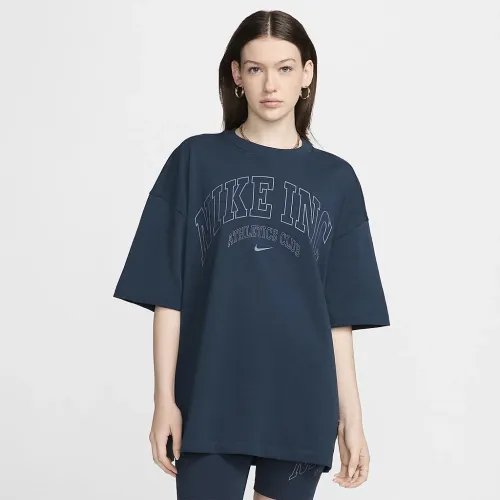 Nike Sportswear Essential женская оверсайз футболка синий
