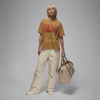 Nike Jordan (Her)itage жіноча Graphic футболка колір коричневий