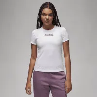 Nike Jordan жіноча Slim Graphic футболка колір білий