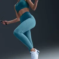 Nike One женская С высокой Талией 7/8 лосины с карманамисиний