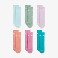 Nike Dri-FIT Performance Basics Big детские Crew носки (6 пары) синий