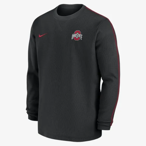 Ohio State Buckeyes Sideline Coach чоловічі Nike College Long-Sleeve Top колір чорний