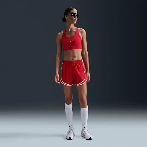 Nike Tempo женская Dri-FIT Mid-Rise Brief-Lined Running шорты цвет красный