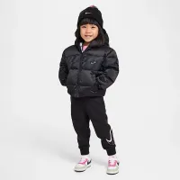 Nike Toddler Jacquard Hazard Stripe Puffer Куртка колір чорний
