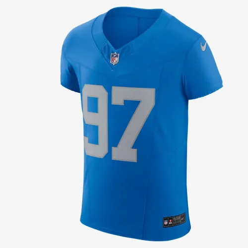 Aidan Hutchinson Detroit Lions мужские Nike Dri-FIT NFL Elite Football Jersey синий