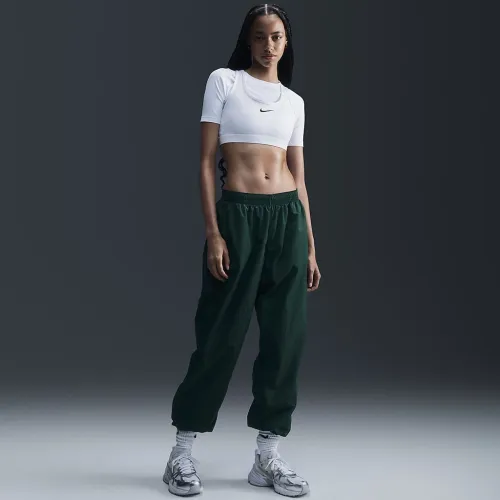 Nike Sportswear Essential женская Mid-Rise оверсайз Woven Joggers цвет зеленый