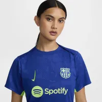 FC Barcelona Academy Pro Third женская Nike Dri-FIT Soccer Pre-Match Top синий