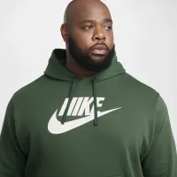 Nike Sportswear Club Fleece мужские Graphic Pullover Толстовка с капюшоном цвет зеленый