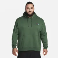 Nike Club Fleece мужские Patch Pullover Толстовка с капюшоном цвет зеленый
