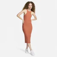 Nike Sportswear Chill Rib женская Slim Sleeveless Midi Костюм Orange