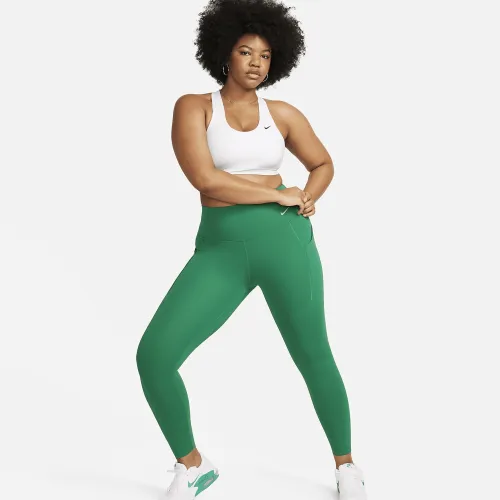 Nike Universa женская Medium-Support С высокой Талией 7/8 лосины с карманамицвет зеленый