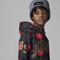 Nike Brooklyn Fleece Plaid Pullover Толстовка с капюшоном Little детские Толстовка с капюшоном цвет черный