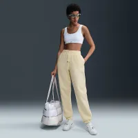 Nike Sportswear Phoenix Fleece женская С высокой Талией оверсайз Sweatpants цвет коричневый