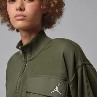 Nike Jordan Brooklyn Fleece женская 1/4-Zip Hike Mike Top цвет зеленый
