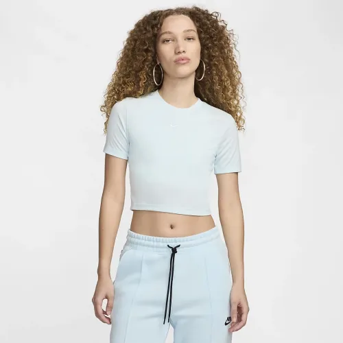 Nike Sportswear Essential женская Slim Cropped футболка синий