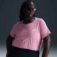 Nike Sportswear Club Essentials жіноча футболка (великі розміри) Pink