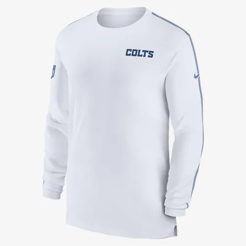 Indianapolis Colts Sideline Coach чоловічі Nike Dri-FIT NFL Long-Sleeve Top колір білий
