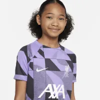 Liverpool FC Academy Pro Third Big детские Nike Dri-FIT Soccer Pre-Match Top цвет фиолетовый