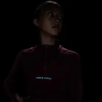 Nike Pro Big детские (Girls') Therma-FIT 1/2-Zip Long-Sleeve Top цвет красный