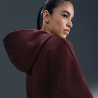 Nike Sportswear Phoenix Fleece женская Over-оверсайз Pullover Толстовка с капюшоном цвет красный