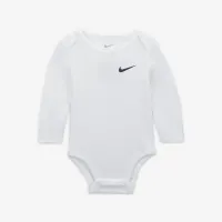 Nike Essentials Baby (0-9M) 3 пари Long Sleeve Bodysuits блакитний