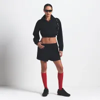 NikeSKIMS Woven Nylon жіноча Crop Куртка колір чорний