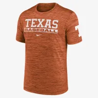 Texas Longhorns Velocity Baseball Wordmark Stack мужские Nike Dri-FIT College футболка Orange