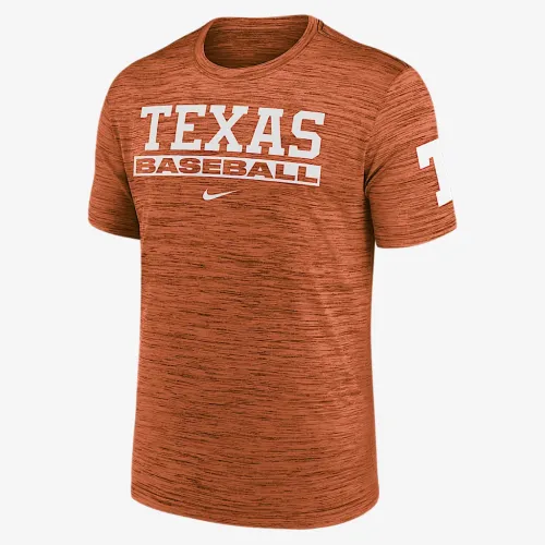 Texas Longhorns Velocity Baseball Wordmark Stack чоловічі Nike Dri-FIT College футболка Orange