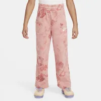 Nike Sportswear Club Fleece Big детские (Girls') French Terry Wide-Leg Pants Pink