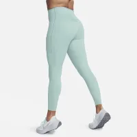 Nike Go женская Firm-Support С высокой Талией 7/8 лосины с карманамицвет зеленый