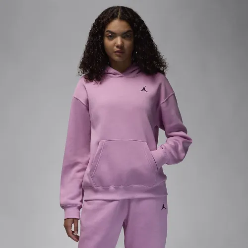Nike Jordan Brooklyn Fleece жіноча Pullover Толстовка з капюшоном колір фіолетовий