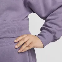 Nike Sportswear Phoenix Fleece жіноча оверсайз Cropped V-Neck Top (великі розміри) колір фіолетовий