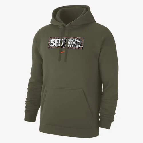 Nike SFS Club чоловічі Nike Fleece Pullover Толстовка з капюшоном колір коричневий