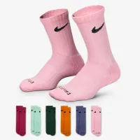 Nike Dri-FIT Performance Basics Big детские Crew носки (6 пары) Pink