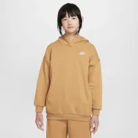 Nike Sportswear Club Fleece Big детские оверсайз Pullover Толстовка с капюшоном цвет коричневый