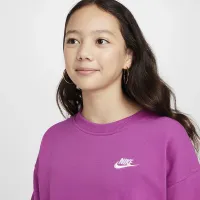 Nike Sportswear Club Fleece Big детские оверсайз свитшот цвет фиолетовый