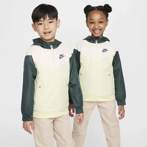 Nike Sportswear Windrunner Little детские Full-Zip Куртка цвет зеленый
