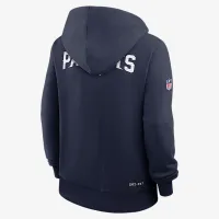 New England Patriots Sideline женская Nike Dri-FIT NFL Pullover Толстовка с капюшоном синий
