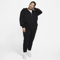 Nike Sportswear Chill Terry женская Loose Full-Zip French Terry Толстовка с капюшоном (большие размеры) цвет черный
