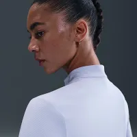 Nike Victory женская Dri-FIT UV Protection 1/4-Zip для гольфа Top цвет серый