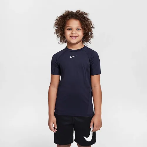 Nike Dri-FIT Pro Little дитячі Short Sleeve Top колір чорний