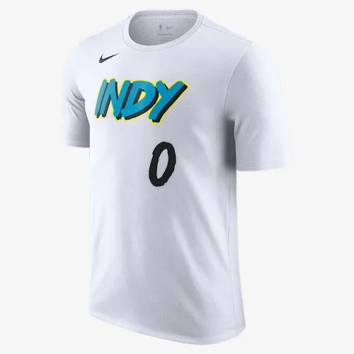 Tyrese Haliburton Indiana Pacers Essential City Edition чоловічі Nike NBA футболка колір білий