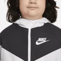 Nike Sportswear Windrunner Big детские (для мальчиков) Loose Hip-Length Hooded Куртка (Extended Size) цвет белый