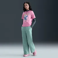 Nike Sportswear Club Fleece Girls' Wide-Leg Pants цвет зеленый