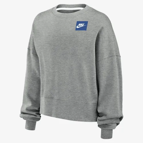 Nike Phoenix Fleece жіноча Crew-Neck світшот колір сірий