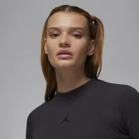 Nike Jordan женская Long-Sleeve Knit Top цвет черный