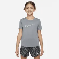 Nike One Big дитячі (Girls') Short-Sleeve тренувальні Top колір сірий